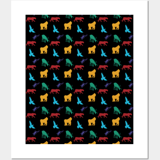 Colorful Animals Ark Board Game Pattern Posters and Art